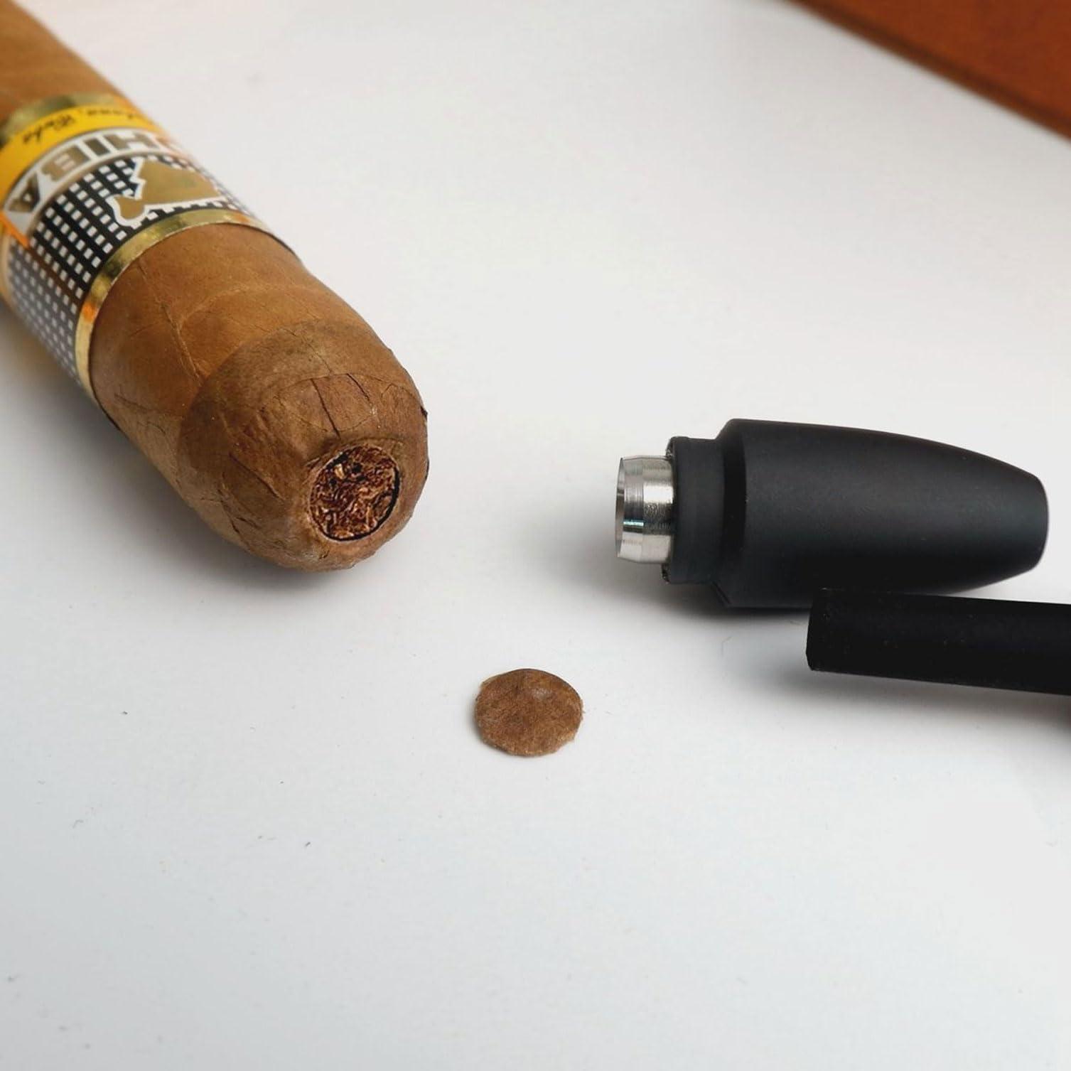 tlhaoa Cigar Cutter Cigar Punch Guillotine Cigar Cutter & V-Cut Cigar Cutter 3 Pack Perfect Combo of Cigar Accessories for Men (3 Pack, Silver)