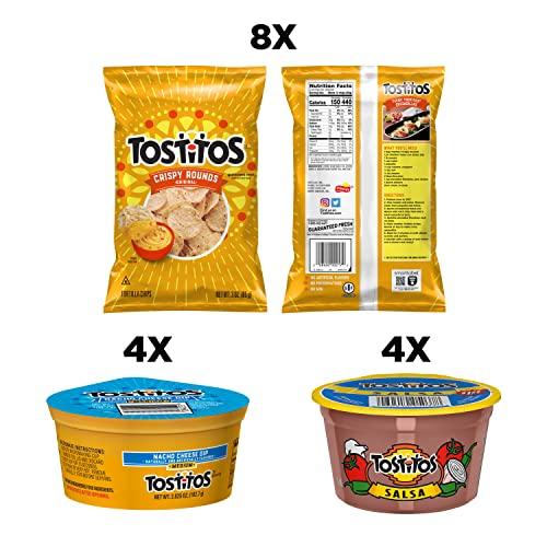 Tostitos Tostitos Tortilla Chips Chip & Salsa Pack, 3oz Tostitos Crispy Rounds & 3.8oz Medium Salsa (16 count)