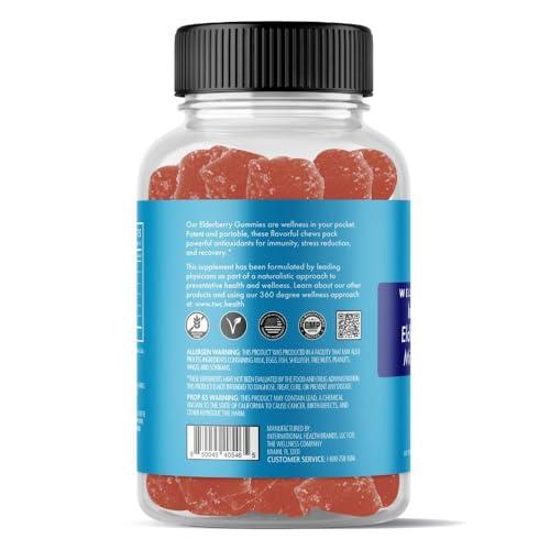 The Wellness Company The Wellness Company Immune Support Elderberry Gummies | 60 Mixed Berry Gummies, 2 Month Supply | Elderberry and Essential Vitamins for a Natural Immunity Boost | Vegan, Gluten-Free
