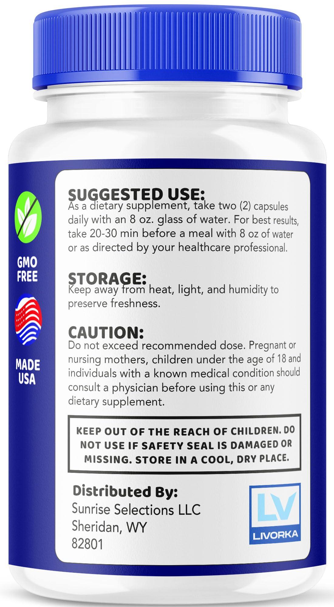 LIVORKA 5 Pack - Sight Clear, Sight Clear Pills For Eyes, Sight Clear 300 Capsules For 150 Days, Sight Clear Capsules - SightClear Capsules For Healthy Vision, Sight Clear 20/20 Vision Vitamins, Sight Clear