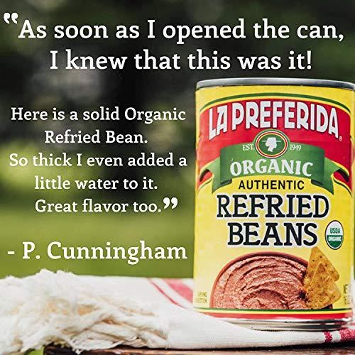 LA PREFERIDA La Preferida Organic Refried Beans, 15 Ounce (Pack of 3)
