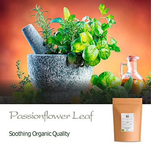 Valley of Tea Passion Flower Tea Organic Calming - Whole Leaf Dried Passionflower - Passiflora Herb for Anxiety - Maypop - Wild Passion Vile - Paciflora Te Pasiflora Tea Organic Passionflower Tea