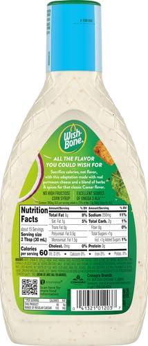 Wish-Bone Wish-Bone Light Creamy Caesar Dressing, 15 FL oz (Pack of 2)