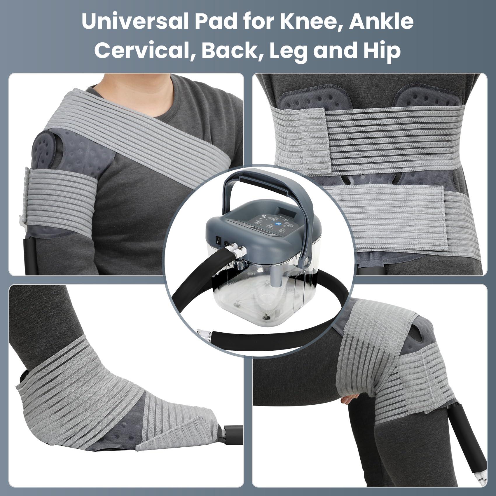 Yhaofu Ice Man Machine for Knee After Surgery,Cold Therapy Machine,Continuous Cold Treatment After Surgery Knee,Ankle,Cervical and Back Joint Cold Pack (Universal Pad),Adjustable Time Temperature and Flow