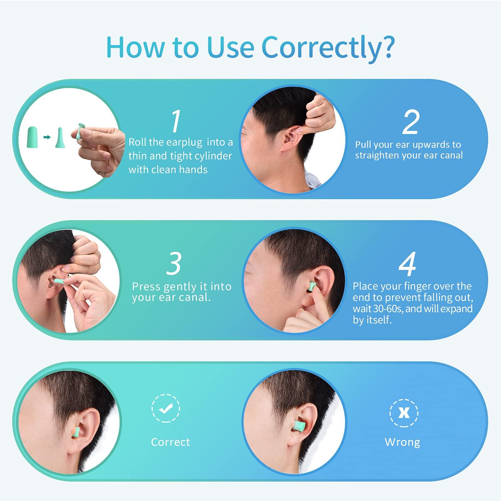 Onhear Ultra Soft Ear Plug for Sleeping, 120 PCs High Noise Cancelling Earplug with Aluminum Case, Industrial-Grade Hearing Protection Earplug for Snoring/Working/Studying/Side Sleeper, Slow Rebound