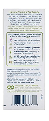 Tom's of Maine Tom\'s of Maine Toddlers Fluoride-Free Natural Toothpaste in Mild Fruit Gel, 1.75 Ounce