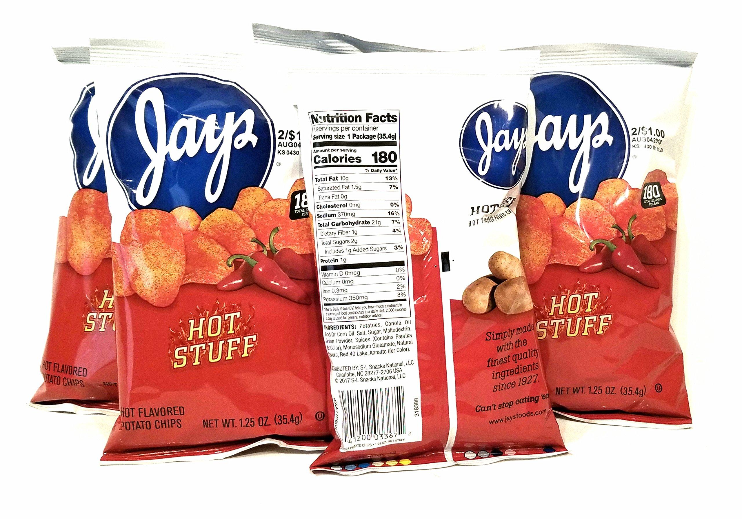 Jay's Hot Stuff Jay's Hot Stuff 5 Pack 1.25 oz Hot Flavored Potato Chips