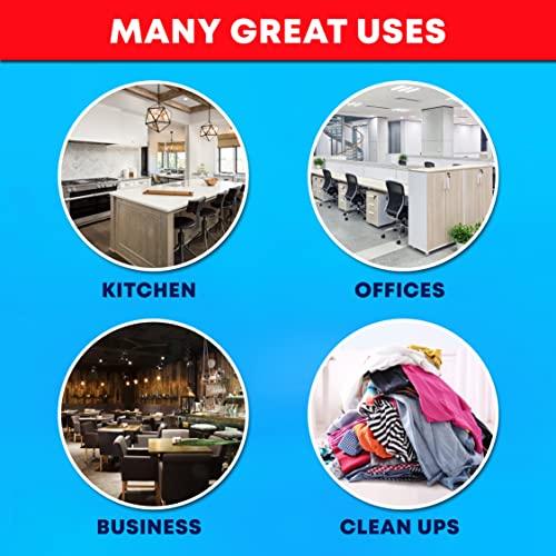 Tasker 95-96 Gallon Trash Bags, (Value Pack 50 Bags w/Ties) Extra Large Heavy Duty Clear Plastic Recycling Trash Bags, 90 Gallon, 95 Gallon, 96 Gallon, 100 Gallon (Clear)