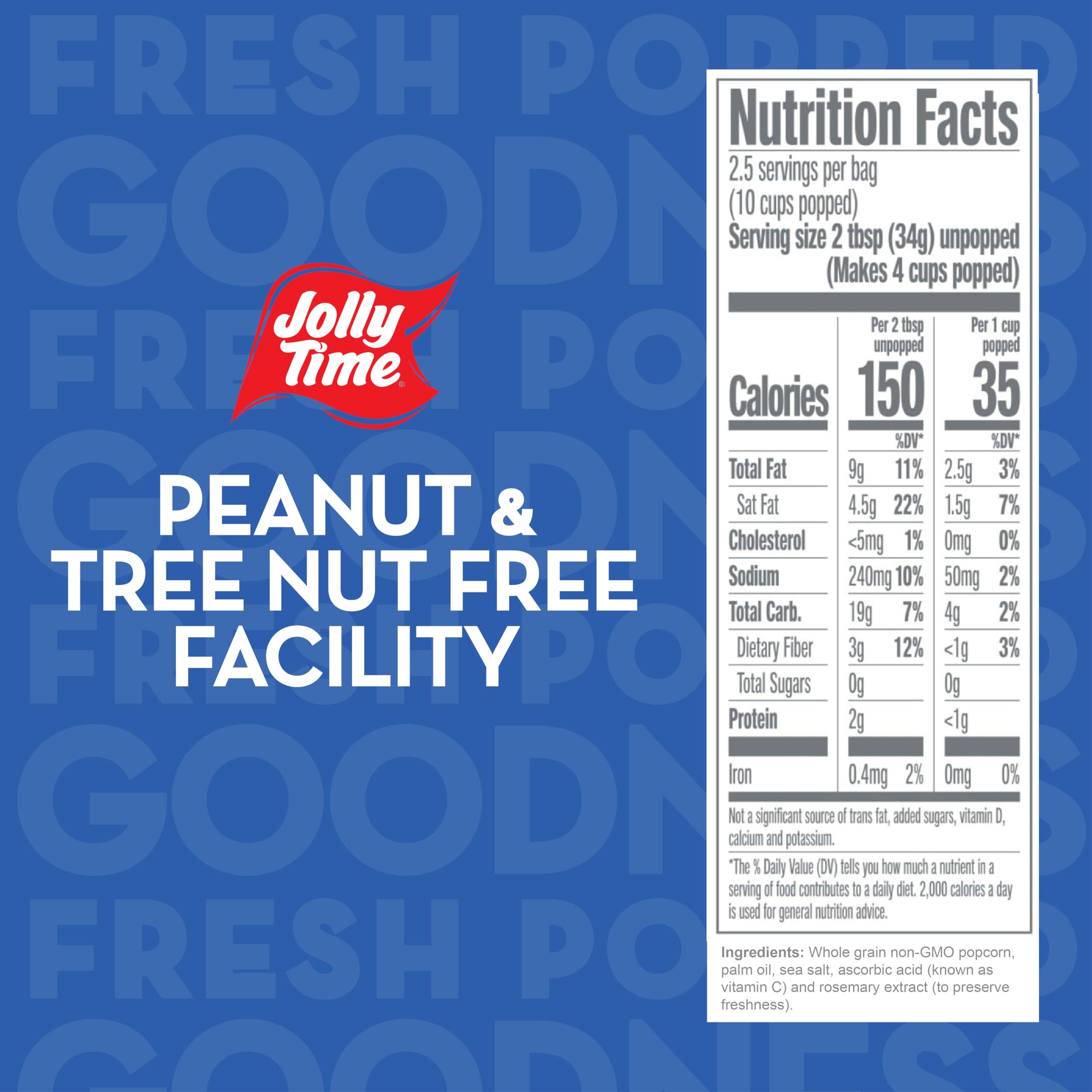 Jolly Time Jolly Time Simply Popped, Vegan, Dairy Free Microwave Popcorn, 3oz Sharing Bag, 3 Bags Per Carton (Simply Popped Sea Salt, 3 Ounce (Pack of 36))