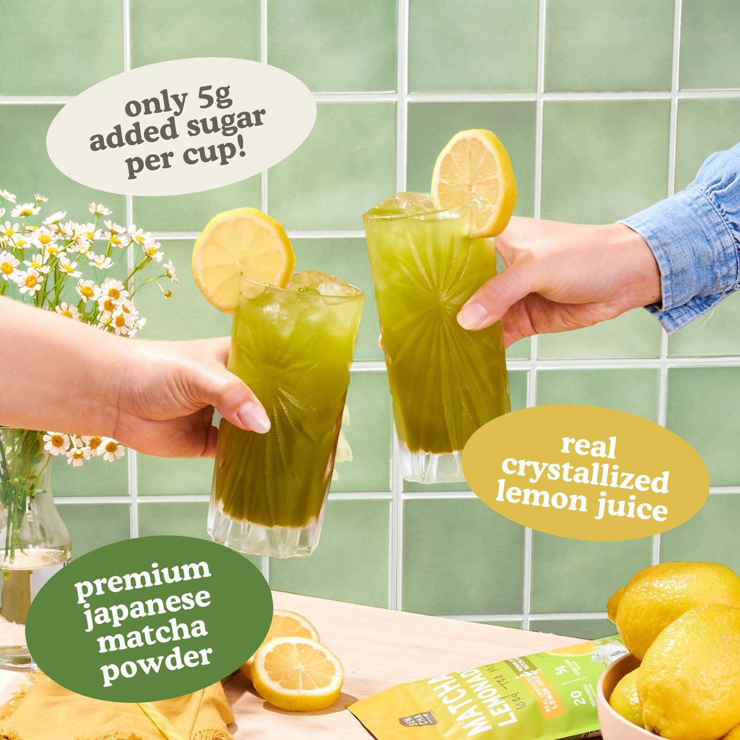 SENCHA NATURALS SEN CHA Naturals Instant Matcha Lemonade Tea Mix | Authentic Japanese Green Tea Powder & Real Crystallized Lemon Juice, 7 oz (Pack of 1)