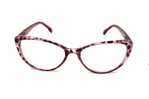 COLOR VIPER ColorViper basic cateye women reader spring hinge Reading Glasses 52m-17mm-140mm (purple tortoise, 1.25)