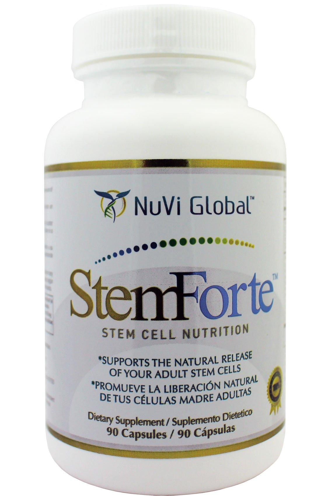 StemForte StemForte Plus Stem Cell Nutritional Supplements for Men, Women - Three Bottles - Advanced Stem Cell and Telomere Activity Support - Promotes Natural Release of Stem Cell, Increase Energy, Focus, Mood