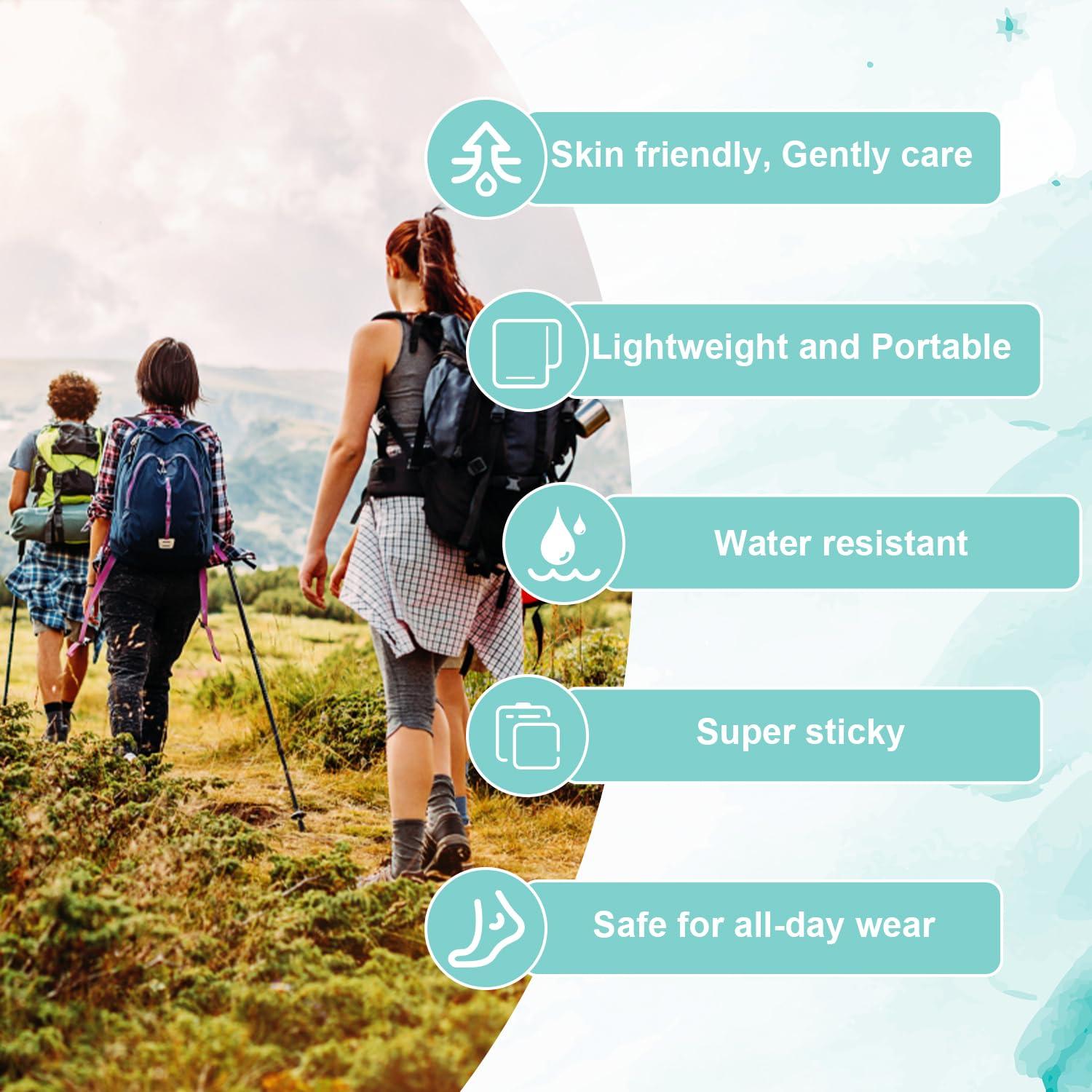 SAVITA 10pcs Blister Bandage, Waterproof Thin Blister Pads Gel Blister Pads Hydrocolloid Bandages Toe Protector Pads Sole and Heel Cushions