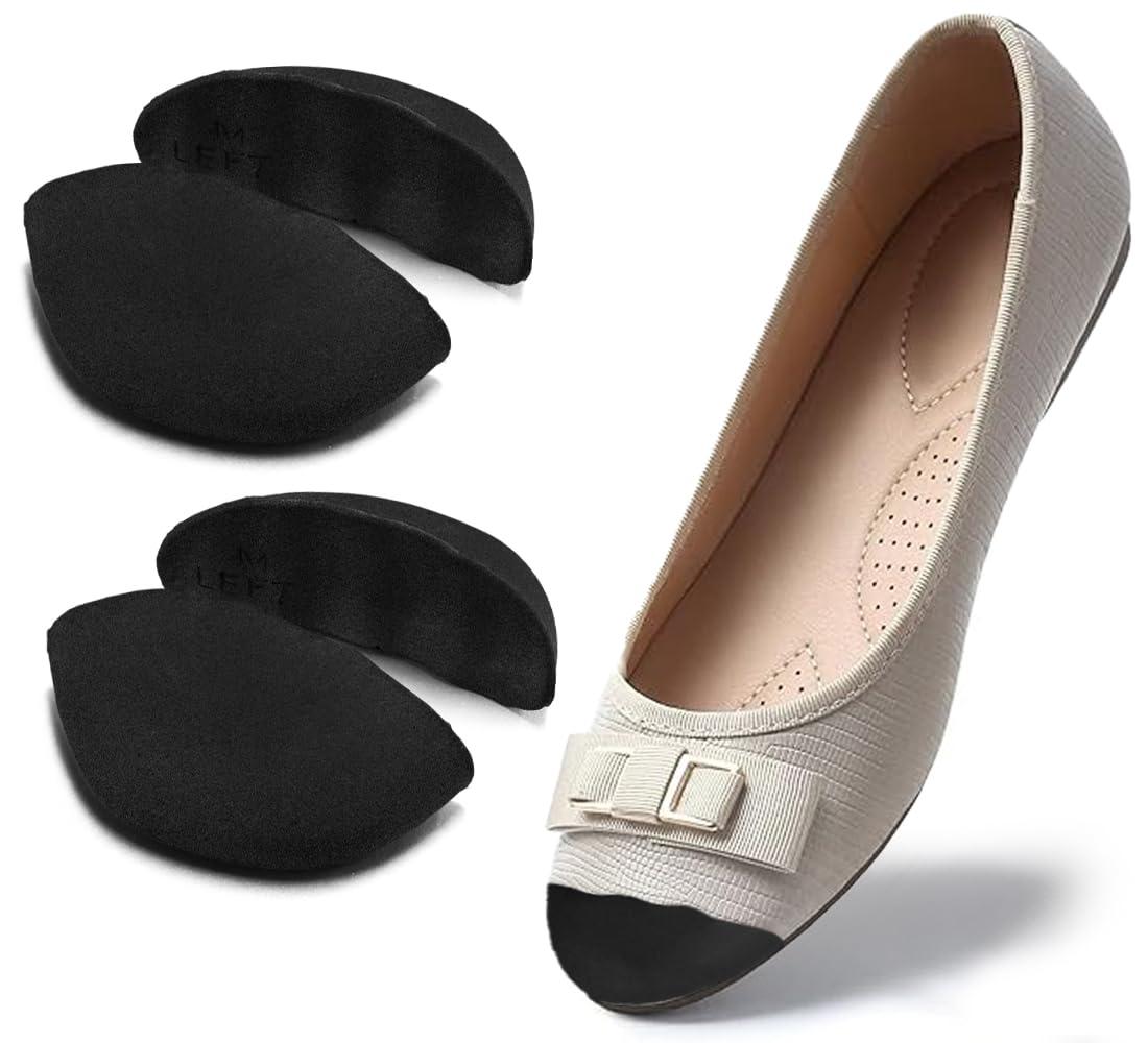 Dr.Foot Dr.Foot Shoe Filler Inserts for Loose Shoe, Toe Filler Cushion Inserts for Shoe Too Big, Big Shoe Fillers Make Shoes Fit for Casual Sports High Heels Boots (Medium: Half to One Size Bigger, Black)