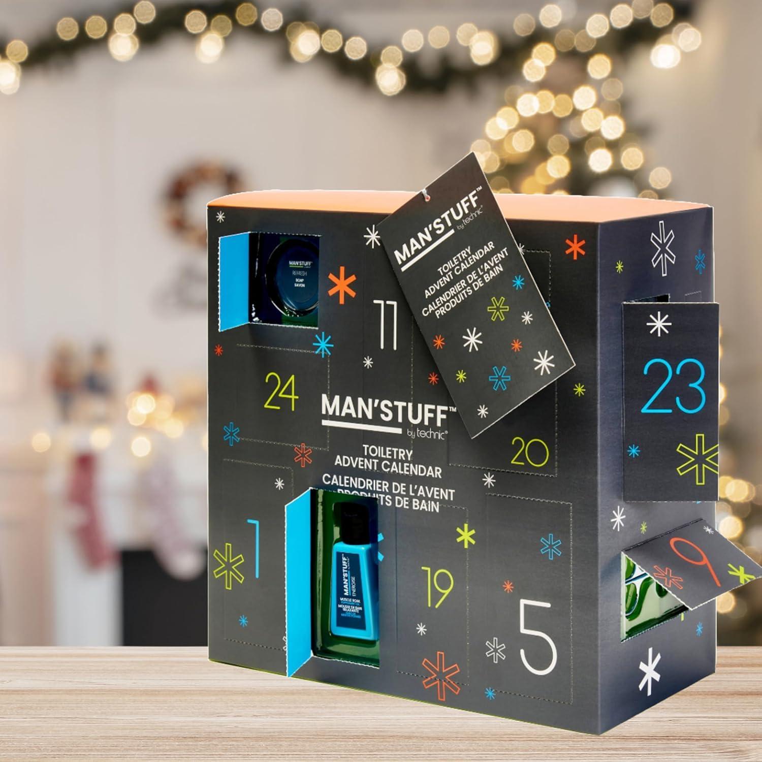 NineLife Basics Man Christmas Advent Calendar Toiletry Grooming Bath Gift Set