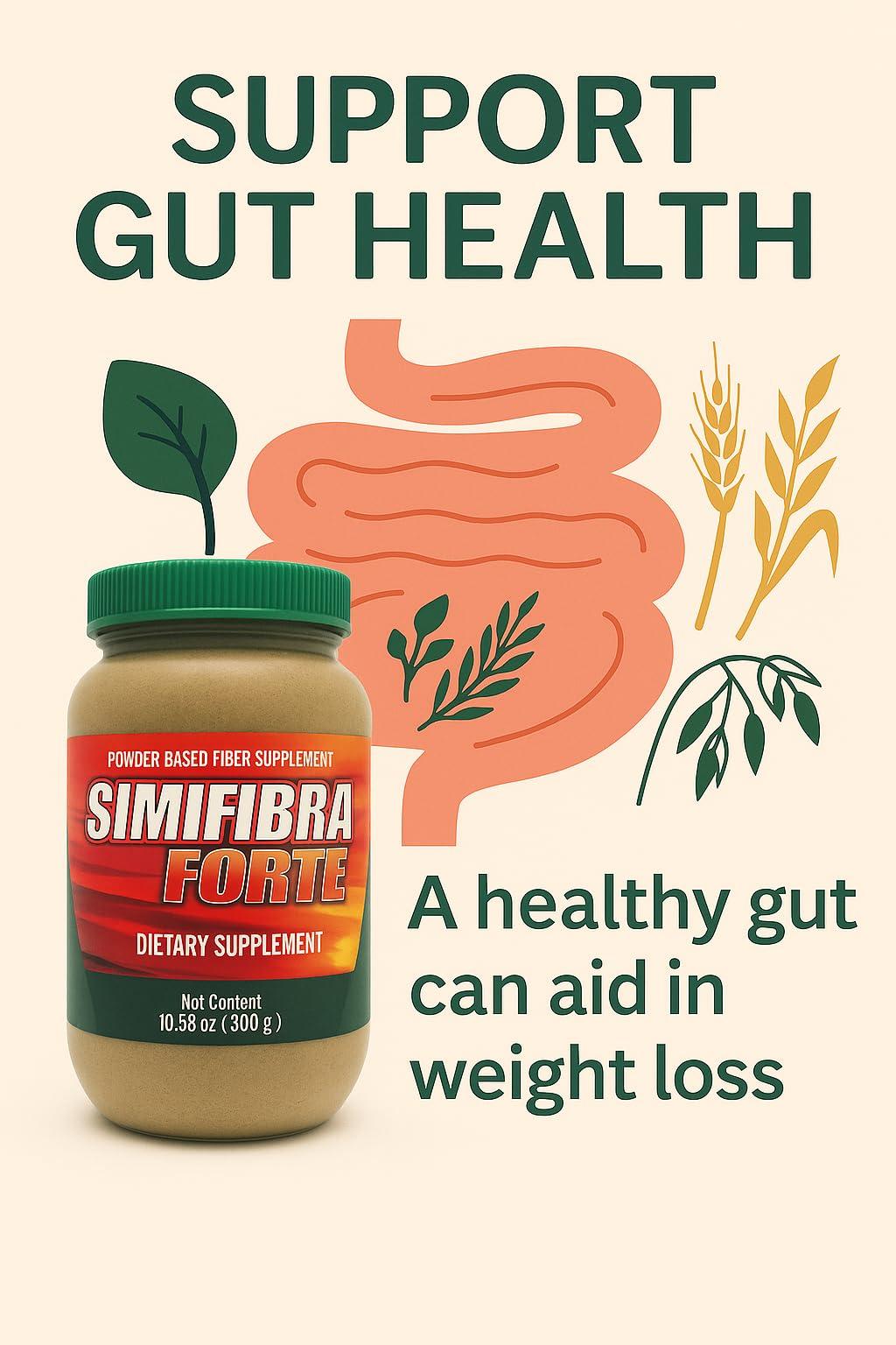 SIMIFIBRA FORTE SIMIFIBRA FORTE-(10.58 oz Suplemento Alimenticio- Polvo para preparar bebida con fibra