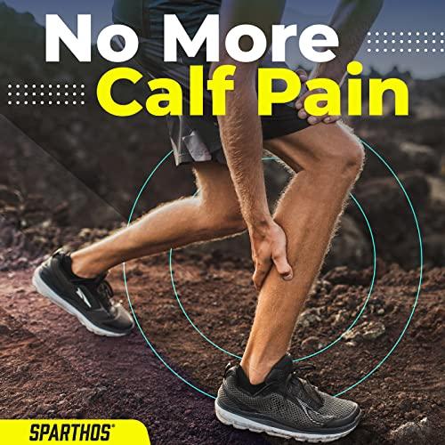 Sparthos Sparthos Calf Compression Sleeves (Pair) – Leg Compression Socks for Men and Women – Shin Splint Calf Pain Relief Air Travel Flight Nurses Maternity Basketball Football Soccer (Pink-M)