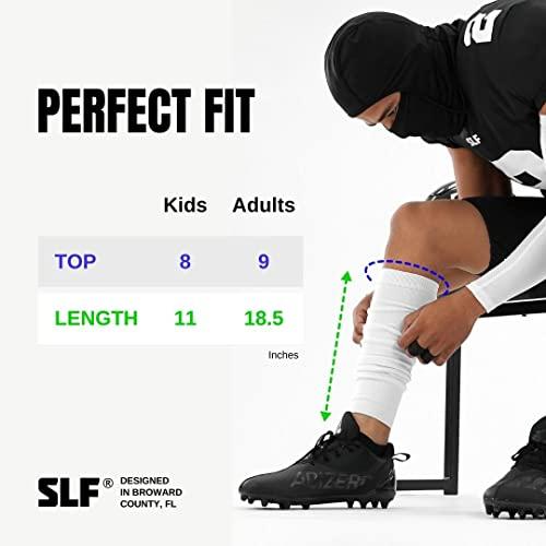 SLEEFS SLEEFS Calf Compression Leg Sleeves - Football Leg Sleeves for Youth Athletes - Shin Splint Support (Gray)