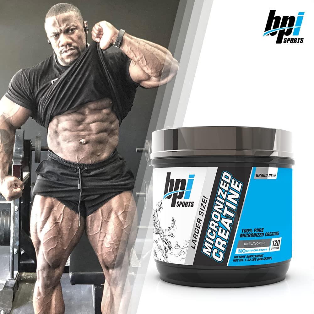 BPI Sports BPI Sports Micronized Creatine - Increase Strength - Reduce Fatigue - Lean Muscle Building - 100% Pure Creatine - Better Absorption - Supports Muscle Growth - Unflavored - 120 Servings - 21.16 Ounce