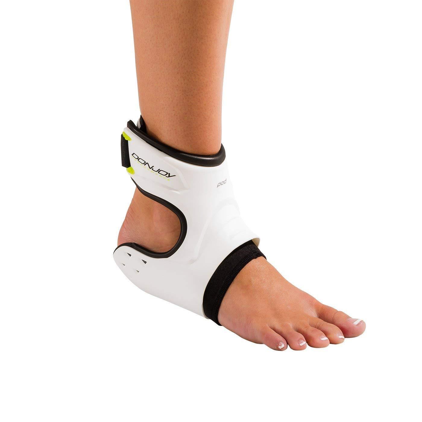 DonJoy DonJoy Performance POD Ankle Brace, Best Support for Stability, Ankle Sprain, Roll, Strains for Football, Soccer, Basketball, Lacrosse, Volleyball -Small- Left-White
