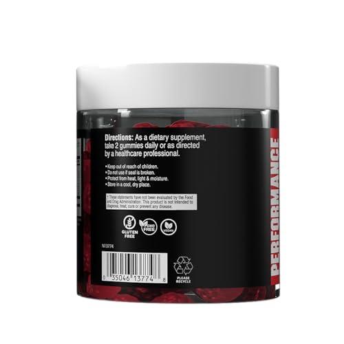 Cybergenics Cybergenics BCAA Gummies, Energy Chews with Electrolytes Branched Chain Amino Acids, Build Lean Muscle and Boost Endurance, 60 Gummies, Berry Flavored