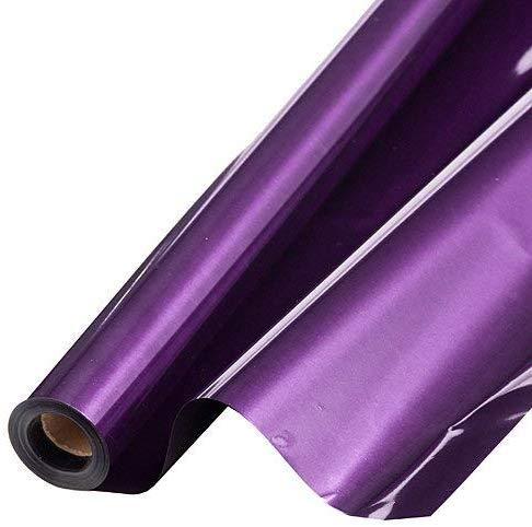 PMU PMU Gift Wrap Mylar Roll - Highly Reflective Metallic Foil Paper - Perfect Wrapping Paper for Gifts, Baskets, Wedding, Birthday, Christmas, Arts & Crafts, Balloon Weights, Purple, 48 Inch X 100 Feet