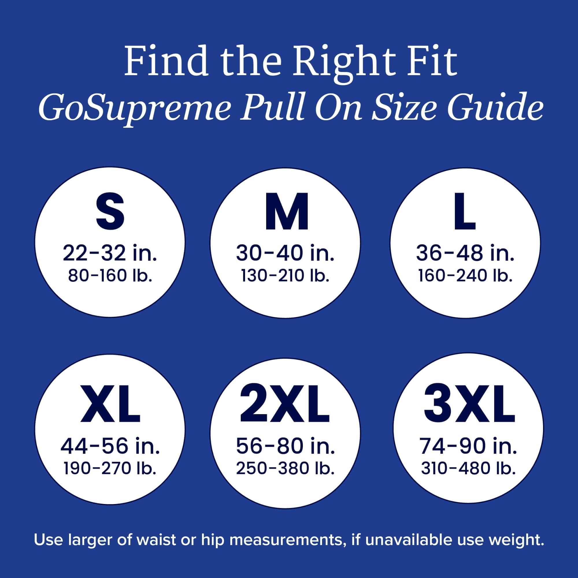 NorthShore NorthShore GoSupreme Overnight Incontinence Underwear, 8-Hour Pullup Style, 2X-Large, 4 Count Trial, White, 56-80 inches, Unisex Adult Diapers