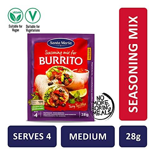 Santa Maria Santa Maria Burrito Seasoning Spice Mix - Mexican Seasoning for Beef Buritto, Chicken Buritto, Vegan Buritto, Breakfast Buritto - 0.98 Oz
