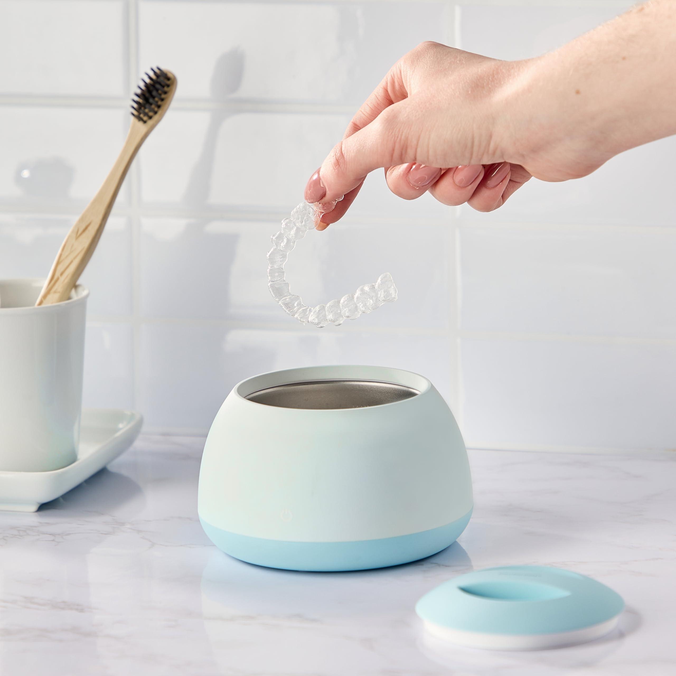 Zima Dental Zima Dental Pod | Sky Blue | Ultrasonic Retainer Cleaner Machine | Aligner, Nightguard, Mouth Guard, Denture Cleaner | Oral Dental Care FSA HSA Approved