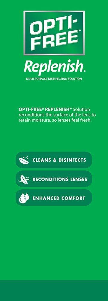 Opti-Free Opti-Free Replenish Multi-Purpose Disinfecting Solution with Lens Case, 10 Fl Oz (Pack of 2)