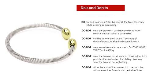 QRAY QRAY Combo Deluxe Surgical Steel Golf Athletic Bracelet (Medium: 7"~7.75")