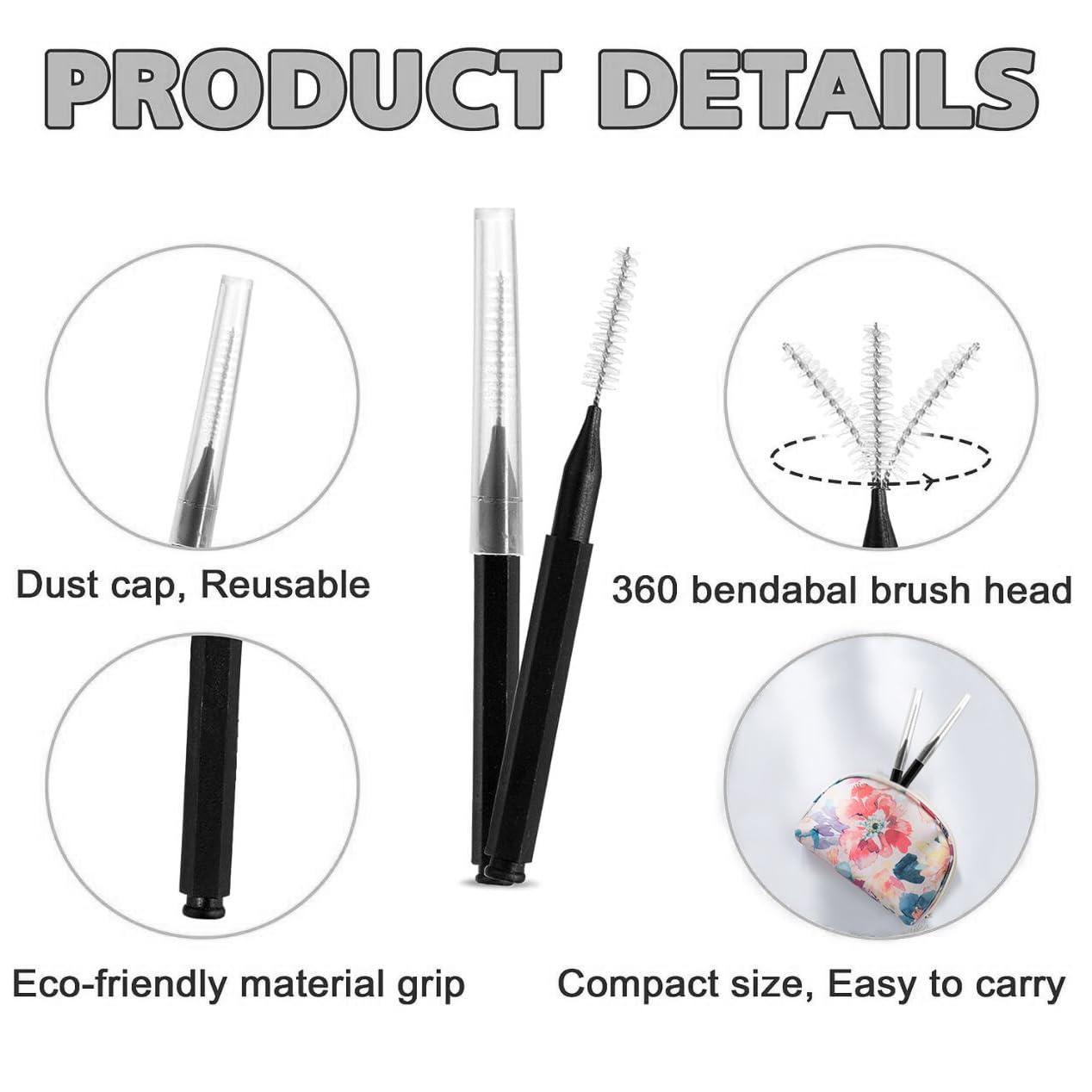Duozhenzhu Duozhenzhu Interdental Brushes 100 Count, Gum Brushes Go Between Tight with Soft Bristles, Braces Brush for CleanerFlossing Toothpicks Tooth Cleaning Tool