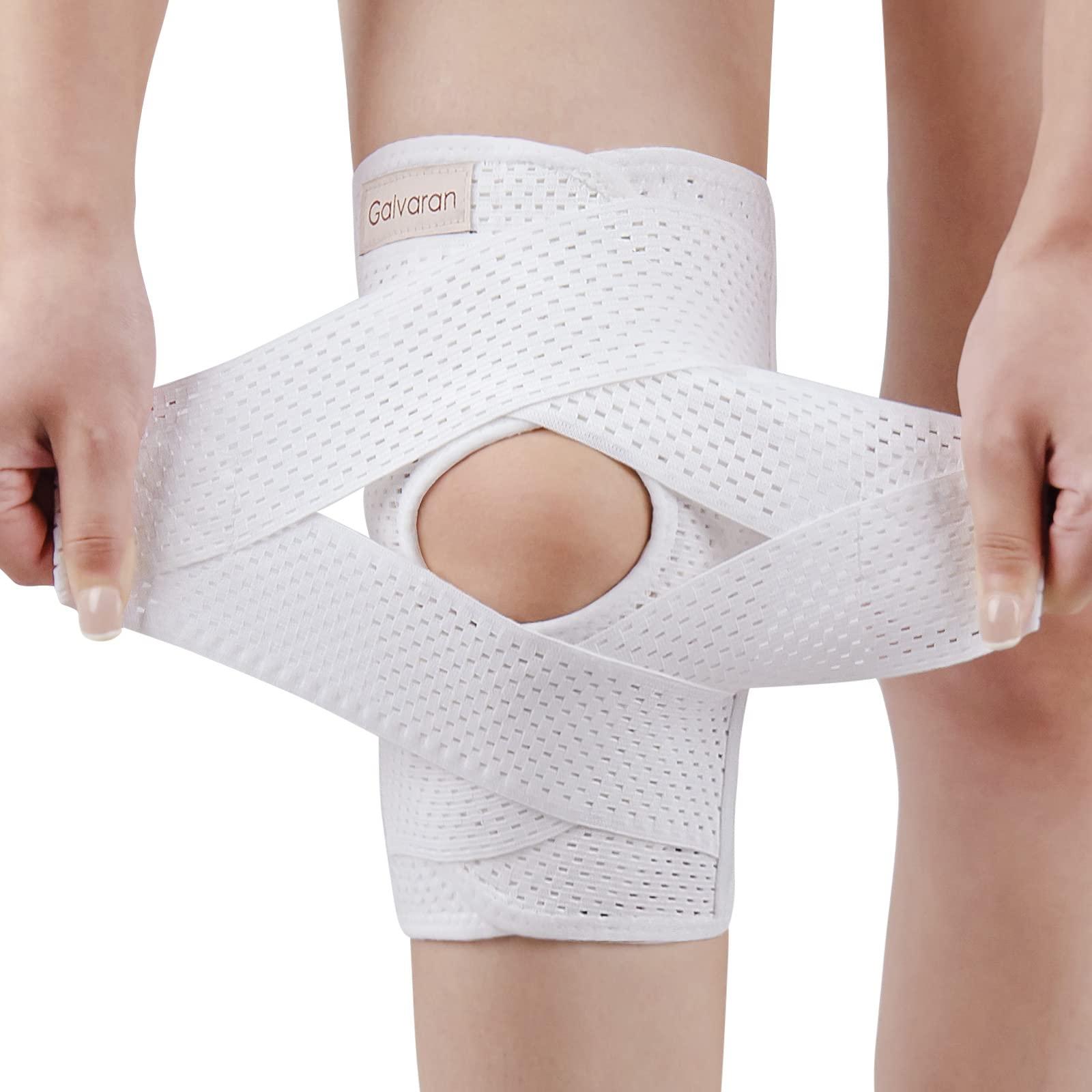 Galvaran Galvaran Knee Brace with Side Stabilizers for Meniscal Tear Knee Pain ACL MCL Arthritis Injuries Recovery, Breathable Adjustable Knee Support for Men and Women