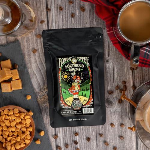 Bones Coffee Company Bones Coffee Company NEW Flavors! Favorite Flavors Sample Pack | 4 oz Pack of 5 Assorted Ground Coffee Beans | Low Acid Medium Roast Gourmet Coffee Beverages (Ground)