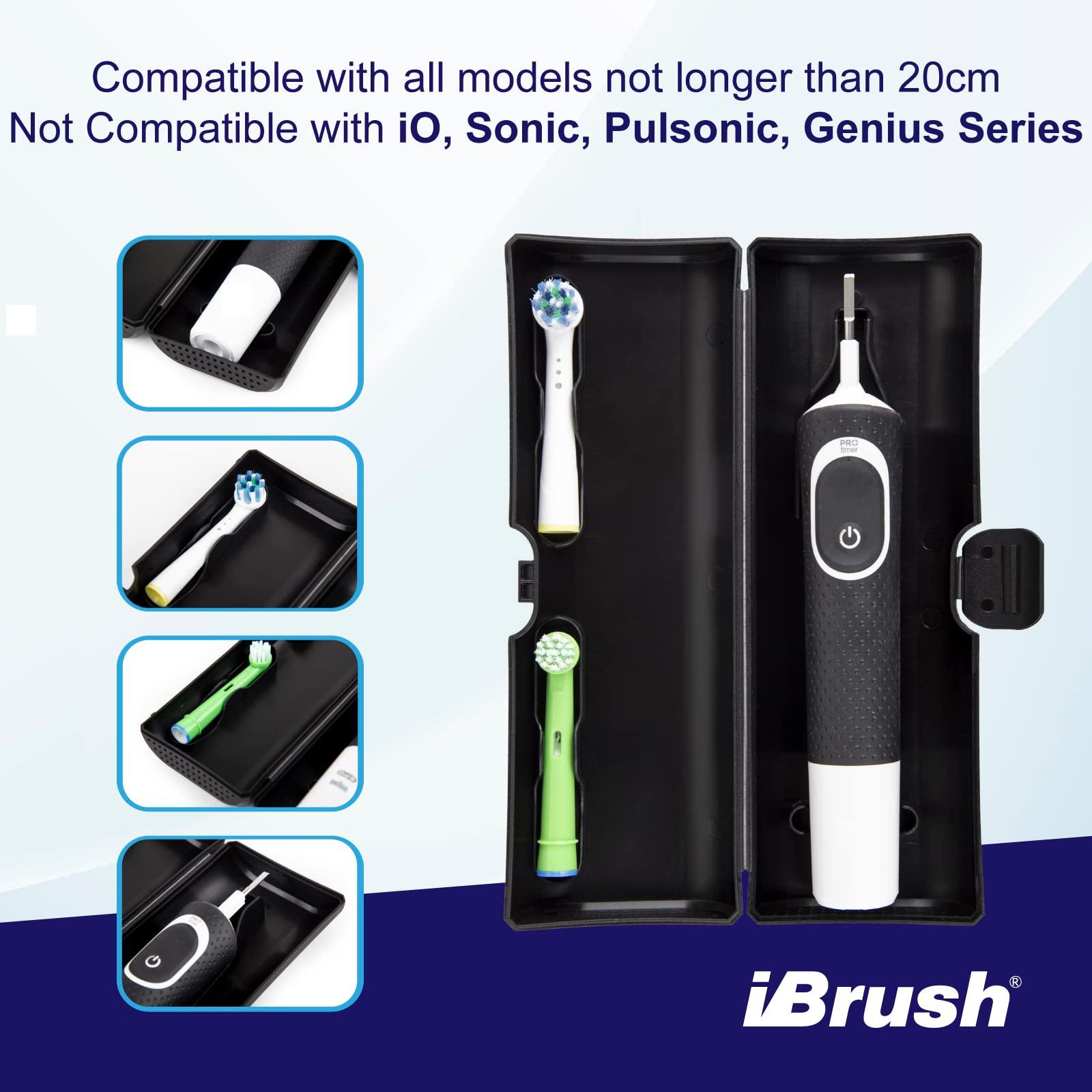 ibrush Electric Toothbrush Case compatible with Oral-B - Travel Toothbrush Case, Electric Toothbrush Case,Personal Care Toothbrush, Compatible with Oral-B Pro 1000, 2000, 3000, 3500,5000,5500 (Black)