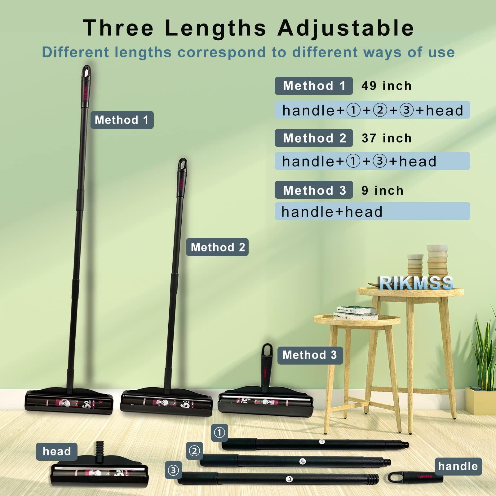 RIKMSS RIKMSS Large Lint Roller for Pet Hair Extra Sticky, 9.5" Wide Giant Carpet Floor Lint Roller with Long Handle, Large Surface Lint Remover with 5 Refills Total 360 Sheets