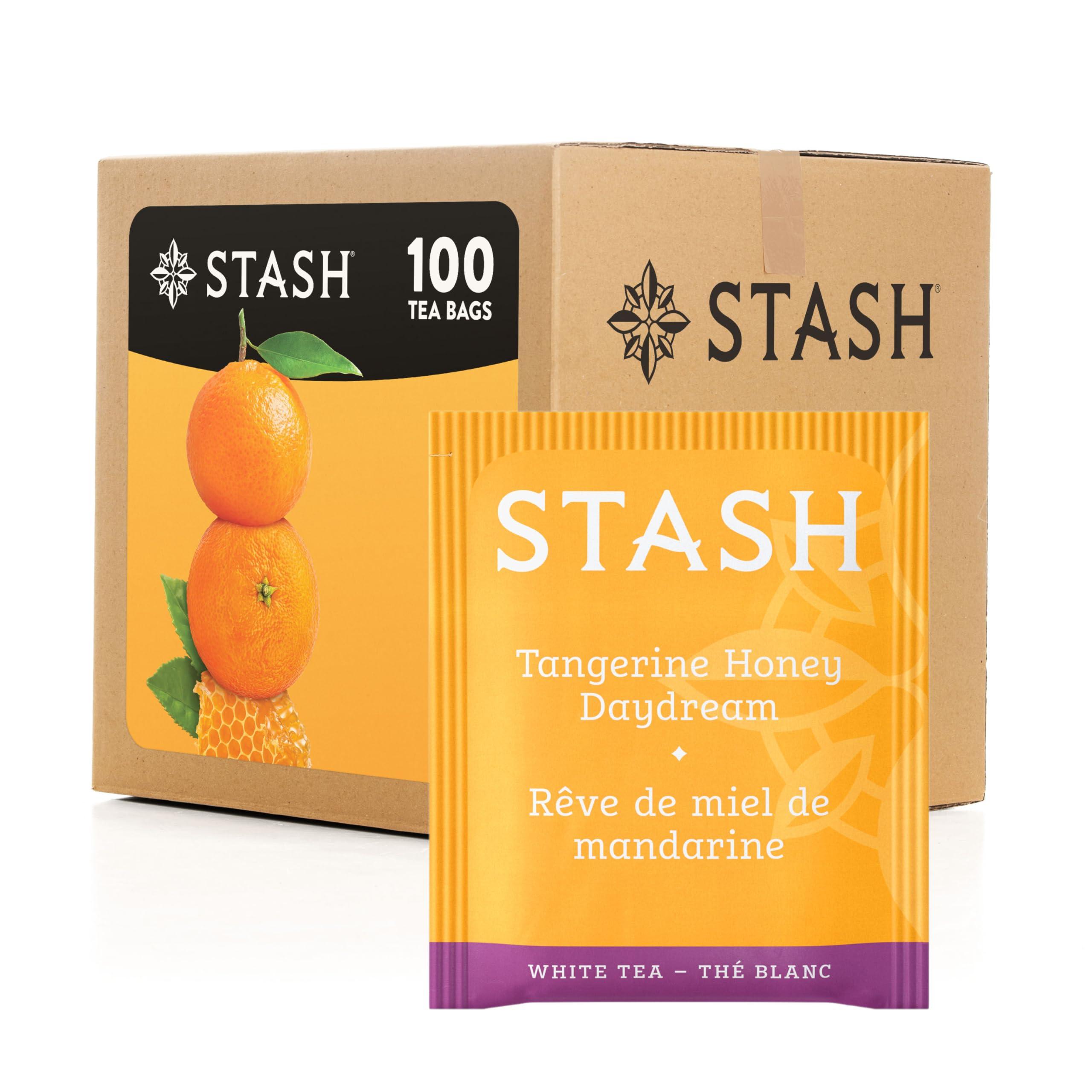 Stash Stash Tea Tangerine Honey Daydream White Tea - Caffeinated, Non-GMO Project Verified Premium Tea with No Artificial Ingredients, 100 Count Bulk Packaging