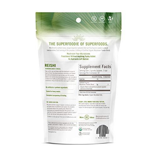 Om Mushroom Superfood Om Mushroom Superfood Reishi Organic Mushroom Powder, 3.5 Ounce, 50 Servings, Adaptogen, Stress & Immune Support, Superfood Mushroom Supplement
