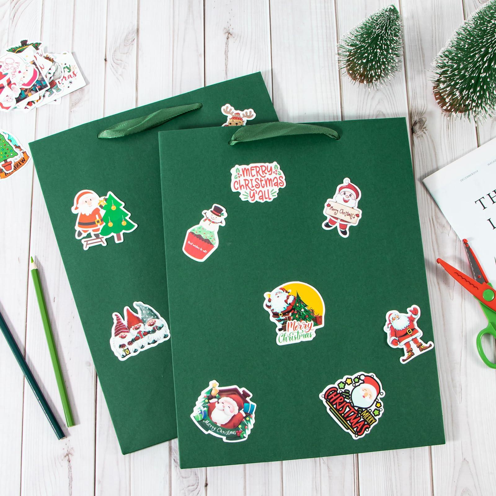 driew driew Large Dark Green Gift Bags, 12 Pack Extra Large Deep Green Gift Bag Ribbon Handles Heavy Duty Paper Gift Bags 10x5x13 inches Party Gift Bags for Shopping, Pakcing,Retail