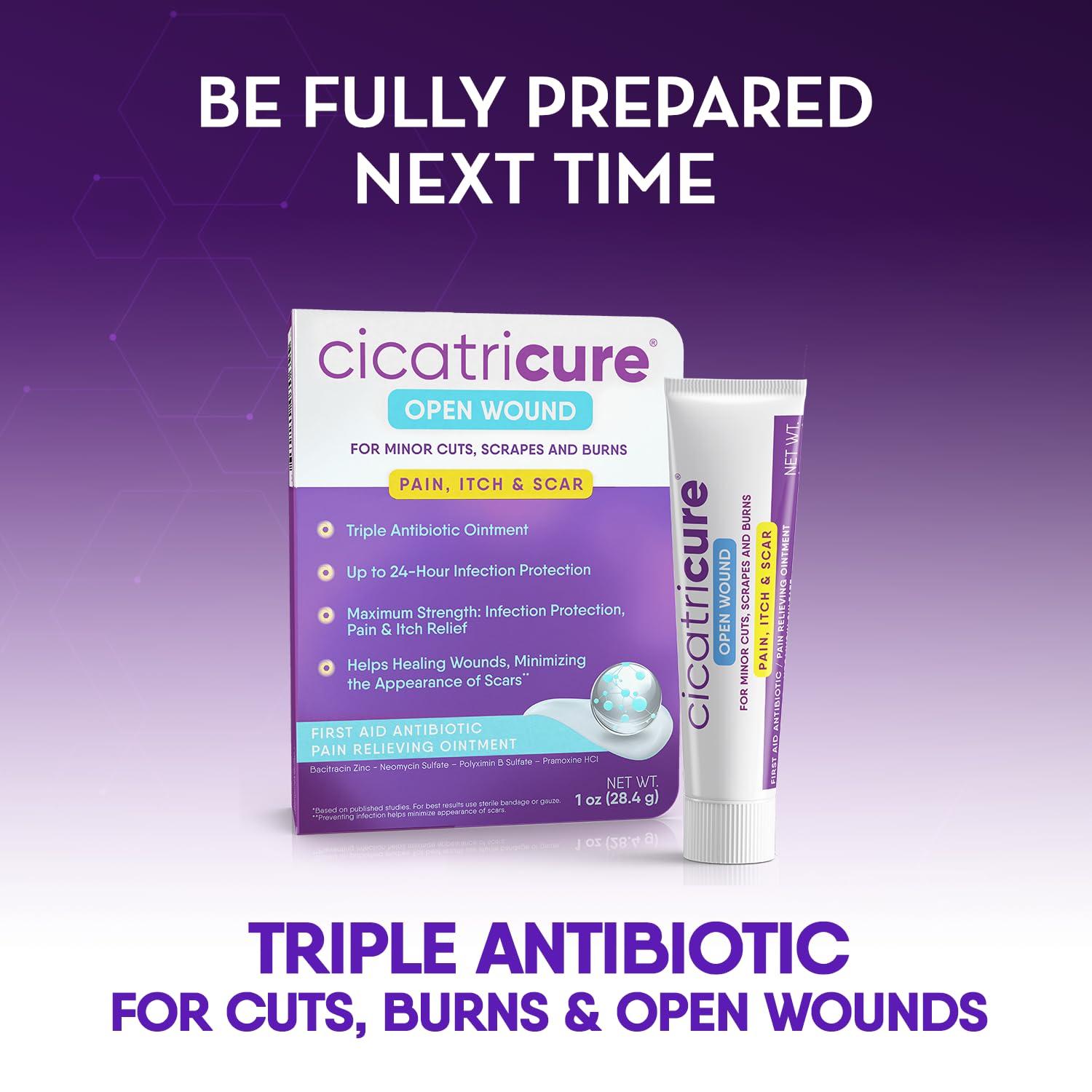 Cicatricure Cicatricure Face & Body Advanced Scar Gel, Scar Treatment for Old & New Scars, Fades Stretch Marks Away, Surgical Scars, Injuries, Burns and Acne Scar Treatment, For Adults & Kids, 1 oz (28g), 3-Pack