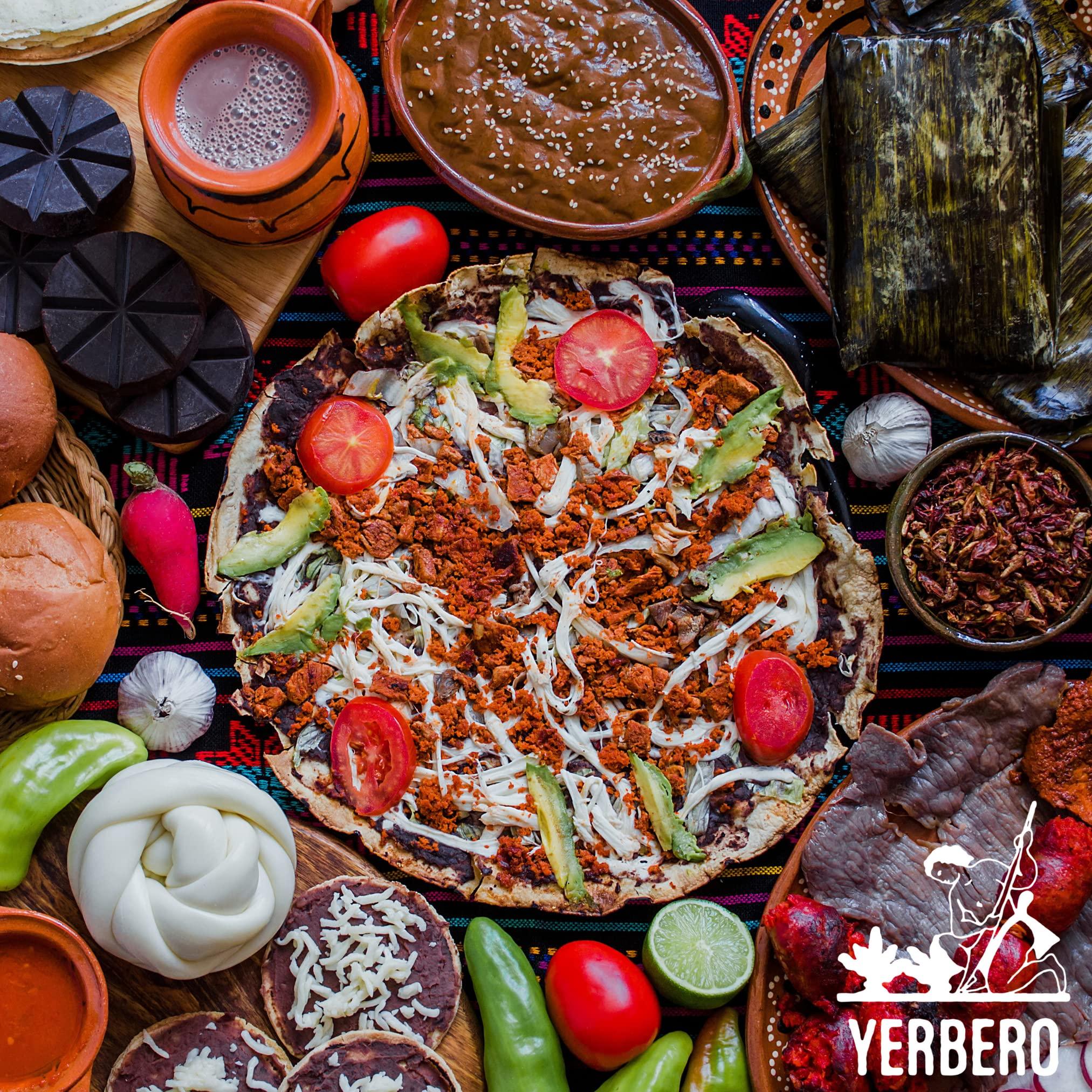 YERBERO Yerbero - 100% Authentic Oaxacan Tlayuda 16\'\' ( 6 pz ) | Tlayuda Autentica Oaxaquena Hecha 100% Maiz | Clayuda All Natural Ingredients, Prepare Your Favorite Oaxacan Dishes At Home Considered As The Mexican Pizza. (16 Inch)