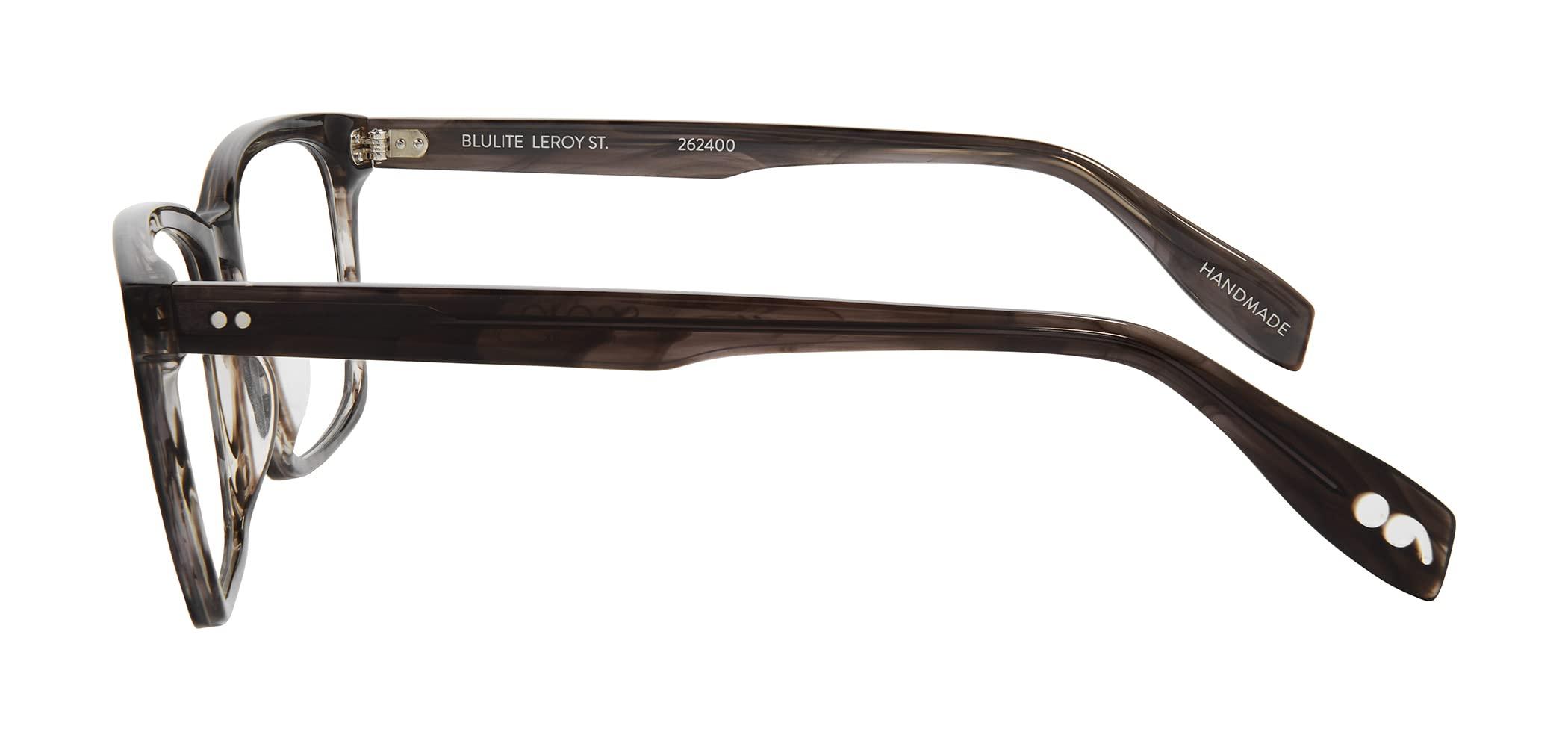 Scojo New York Scojo New York Leroy Street Blue Light Reading Glasses, Handmade Scratch Resistant Readers for Women and Men, Grey Smoke - 0.00x