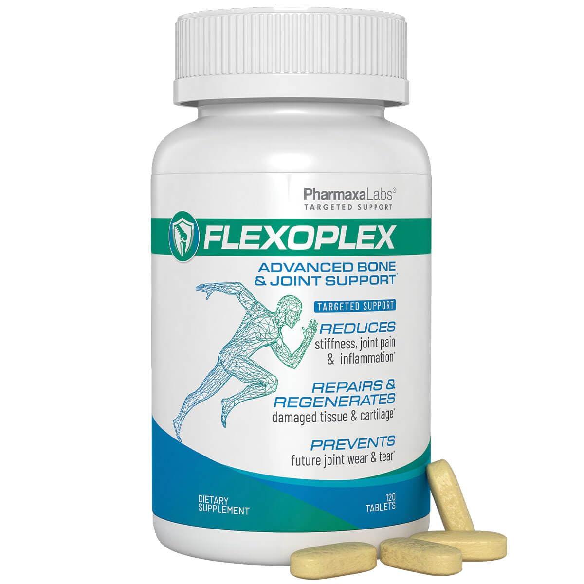 FLEXOPLEX FLEXOPLEX Bone & Joint Supplement for Men & Women | Promotes Healthy Joint Function & Natural Relief from Joint Pain and Inflammation | Enhances Cartilage Flexibility Range of Motion - (120 Tablets)
