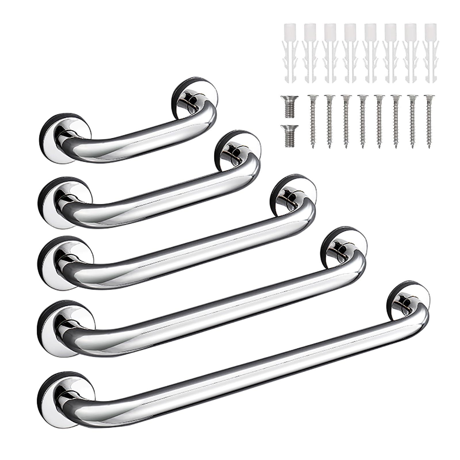 DOUZIO Grab Bars for Shower SUS304 Stainless Steel Grab Rail Grab Handle 25/32mm Anti-Slip Heavy Duty Bath Handles for Seniors/Elderly/Handicap/Pregnant(Size:50cm/19.7in,Color:Diameter 2.5cm/0.98in)