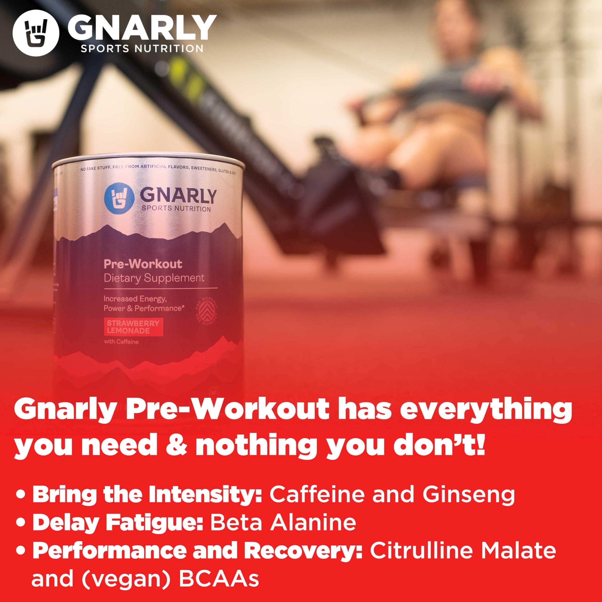 Gnarly Nutrition Gnarly Nutrition Natural Pre-Workout Powder - Endurance & Recovery, NSF Contents Certified, Vegan Pre Workout Wellness, Sports Nutrition - Mango, Caffeine 14.82oz