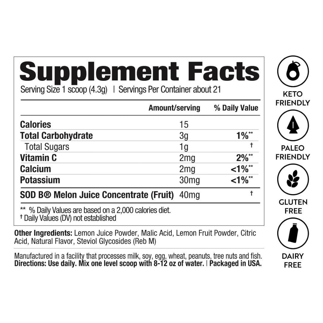 Dr. Kellyann Dr. Kellyann Lemon Sips Citrus Drink Mix (21 Servings) Cucumber Lime Flavor, Sugar-Free Detox, Hydrates & Firms Skin, 1 Pack