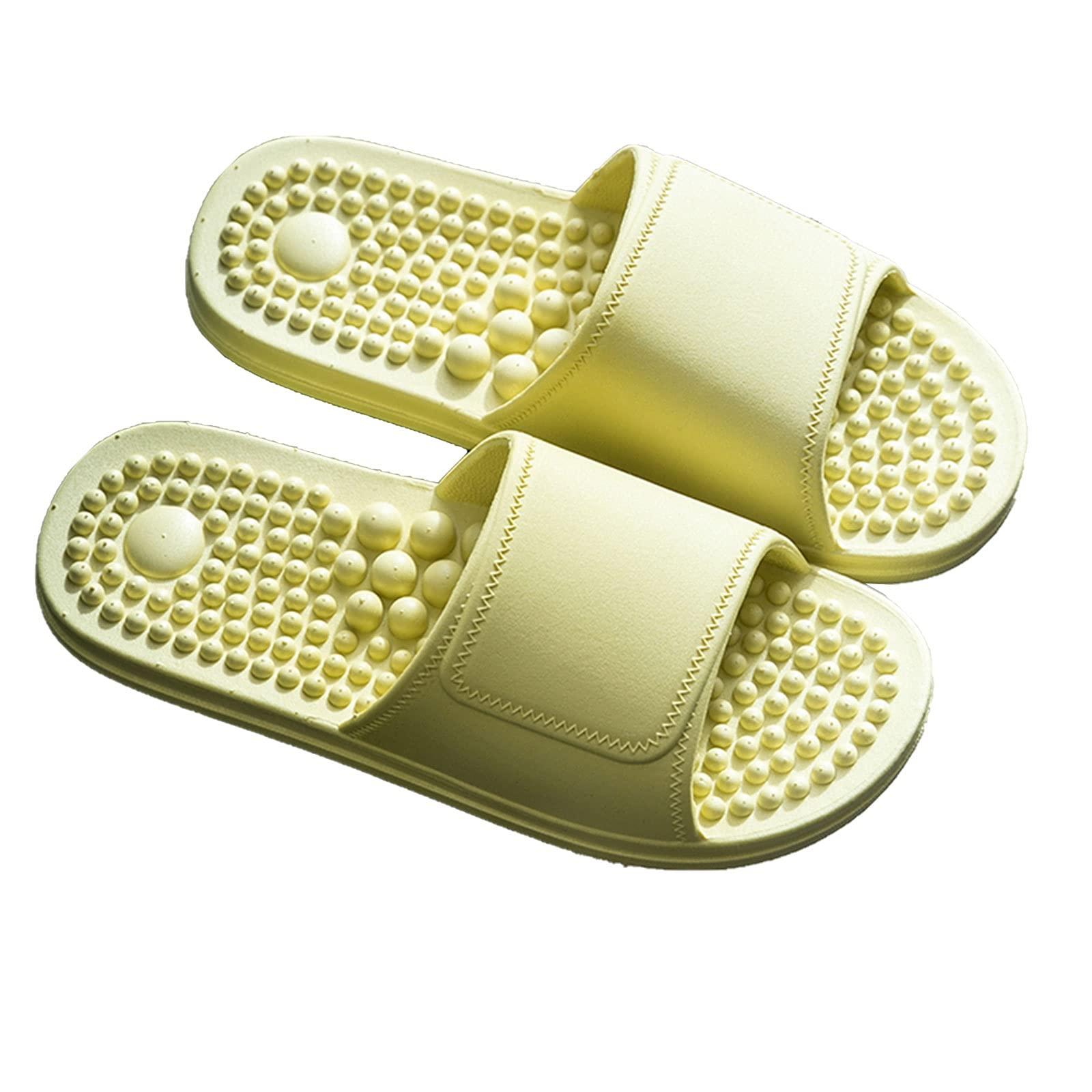 TUCY TUCY Reflexology & Acupressure Massage Slippers, Bathroom Slippers, Sandals for Men & Women,Comfort Womens Slippers, Mens Slippers & Arch Support for Better Health (Color : Green, Size : EUR 36-37)