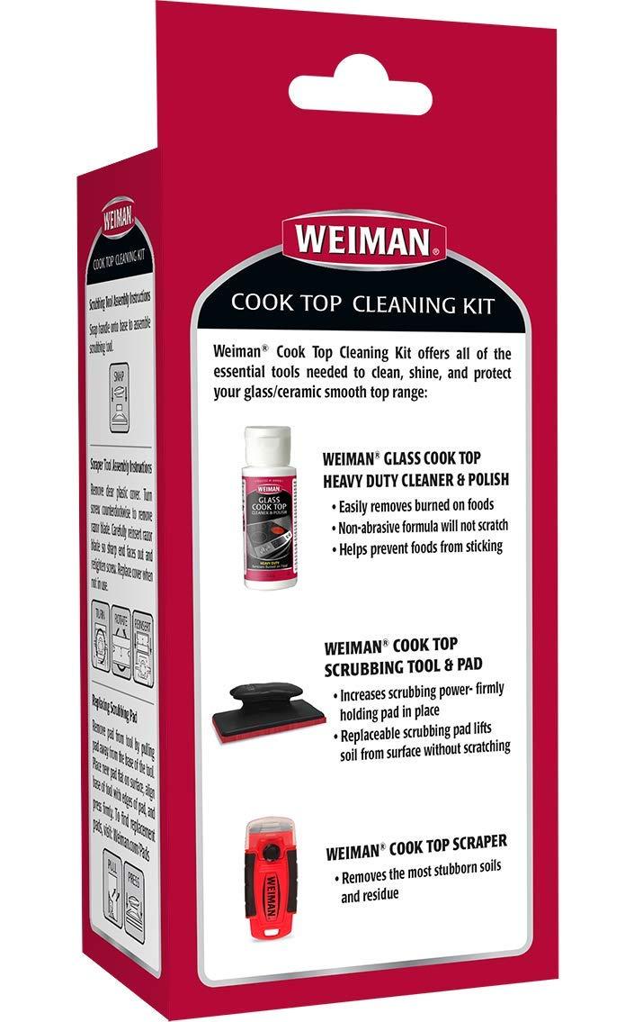 Weiman Weiman Complete Cook Top Cleaning Kit - Cook Top Cleaner and Polish 2 oz, Scrubbing Pad, Cleaning Tool, Cook Top Razor Scraper