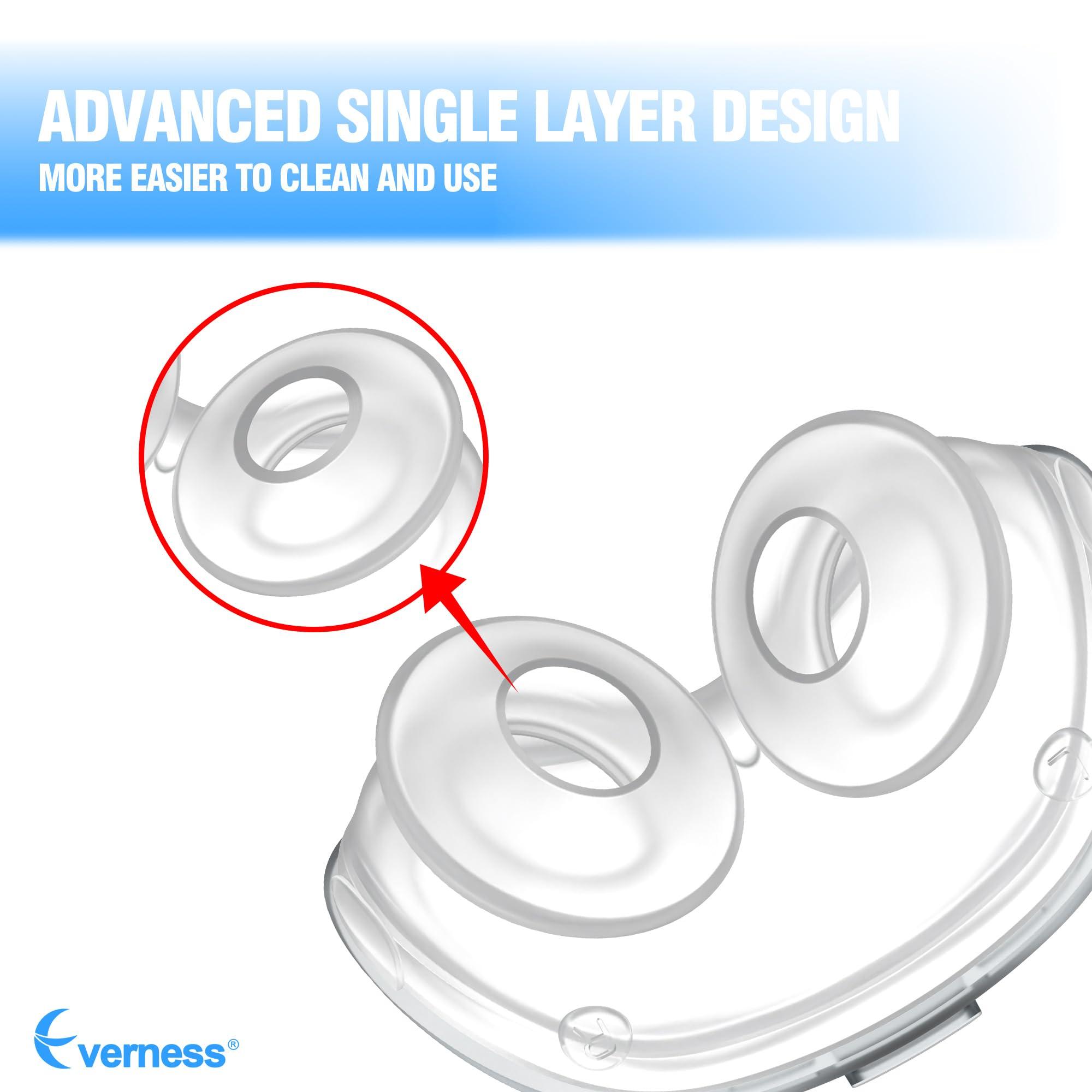 Everness 2 Packs Replacement Nasal Pillows for Airfit P10 Medium, Lighter Weight and Better Seal, Replacement CPAP Supplies with Softer Silicone