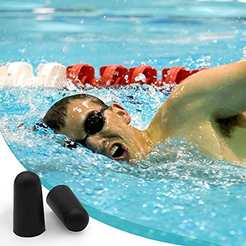 LiteTour 100 Pair Earplugs for Noise Cancelling Ultra Soft Foam Ear Plugs for Sleeping Noise Blocking Earplugs for Study Work Black Color